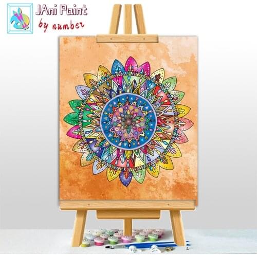 Mandala Picture Painting By Numbers Colouring Zero Basis HandPainted Oil Painting Unique Gift Home Decor crafts for adults