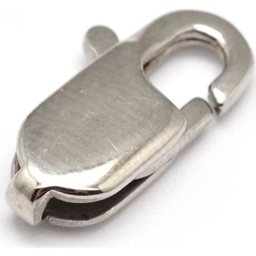 25pcs 304 Stainless Steel Lobster Claw Clasps Hook for jewelry making DIY Bracelet Necklace Connector Accessories 16x8x4mm