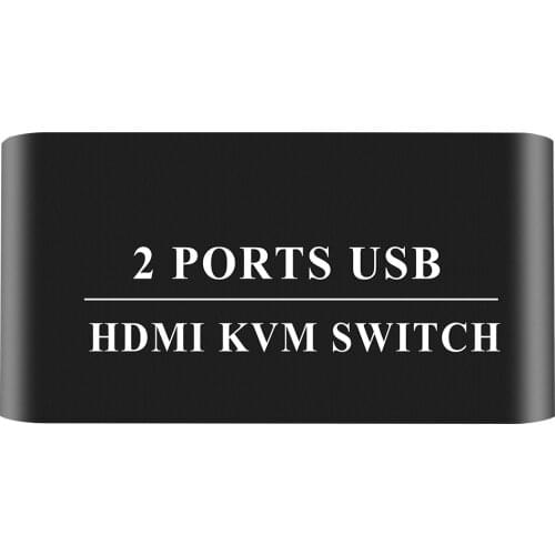 KVM Switch HDMI 2 Port Box 4K@30Hz & 3D & 1080P Supported, No Power Adapter Required