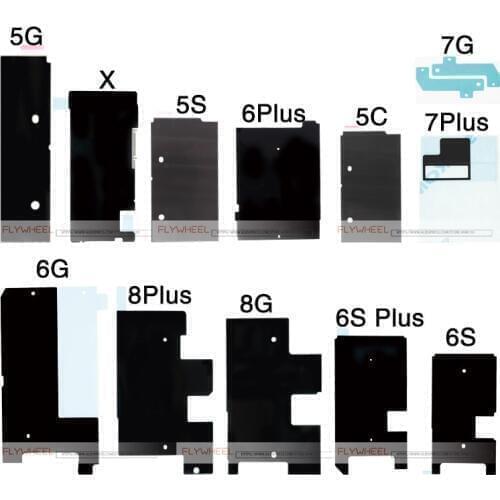 20pcs LCD Metal Back Plate Radiating Dissipation Antistatic Heat Sink Sticker For iPhone 5 5S 5C 6 6S 7 8 Plus X