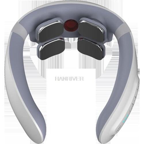 Multifunctional cervical neck massager electrical impulses cervical fields kneading neck guard vibration meter