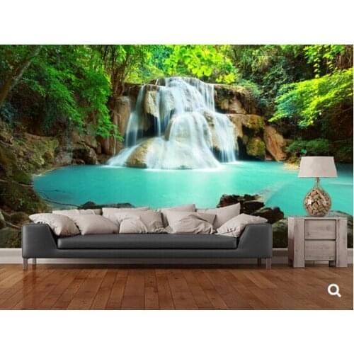 Custom natural landscape wallpaper,Huay Mae Kamin Waterfall, Thailand,3D photo mural for living room bedroom sofa wall wallpaper