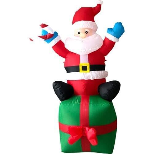 Christmas Halloween Inflatable LED Snowman/Santa Claus/Grim Reaper Model Light Up Christmas Blow Up Outdoor Decoration WXV Sale