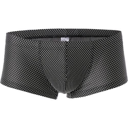 Sexy Men Underwear man mesh boxershort Low-waist Pouch Boxer Cueca Panties Breathable Homewear Sleepwear Shorts Male Underpants