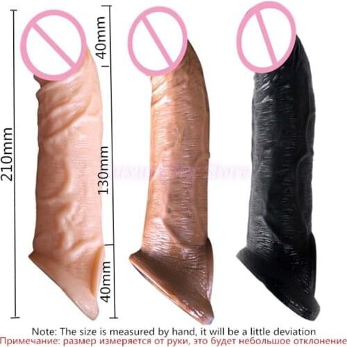 Silicone penis sleeve penis ring ball stretcher cock ring Delayed ejaculation reusable penis Enlargement adult sex toys for men