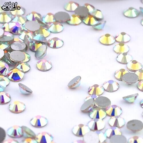Rhinestone AB color 10 bags Nail Rhinestones SS16 Non Hot Crystals Glue on Nails Shinning Flatback Stone