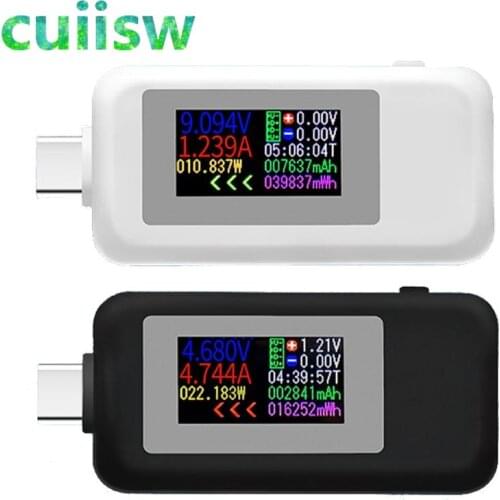 DC Type-C USB Tester Current 4-30V Voltage Meter Timing Ammeter Digital Monitor Cut-off Power Indicator Bank Charger KWS-1902C