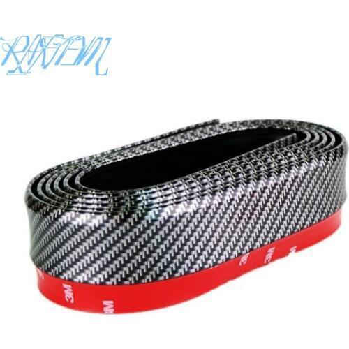 Universal Black Carbon Fiber Front lip Splitter Chin Spoiler Side Skirt Body Kit Trim 2.5 Meters For LiFan X50 X60 620 320 520