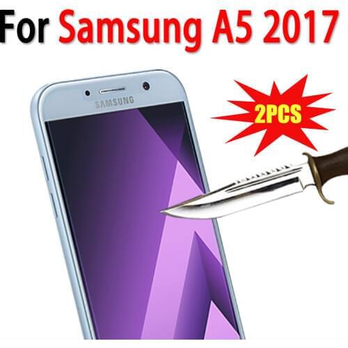 2PCS For Samsung Galaxy A5 2017 Tempered Glass for Samsung A5 2017 A520 A520F Glass Film Screen Protector for Samsung A5 2017