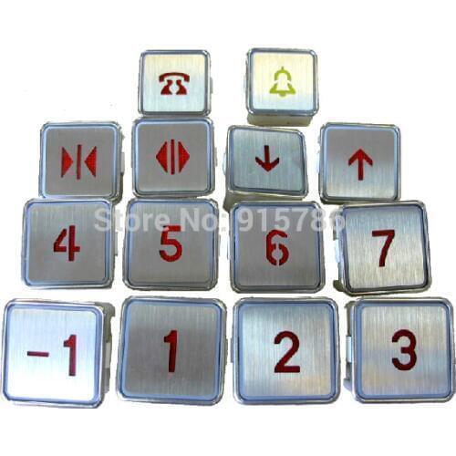 Elevator AK-1 33 * 33 Stainless Steel Elevator Button Replacement