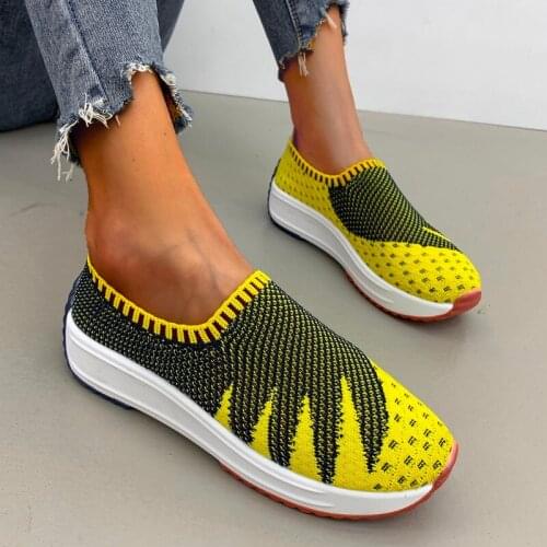 Llogai Spring Women Sneakers Casual Sports Shoes Round Toe Net Cloth Platform Sneakers Women Vulcanized Shoes Woman Casual Flats