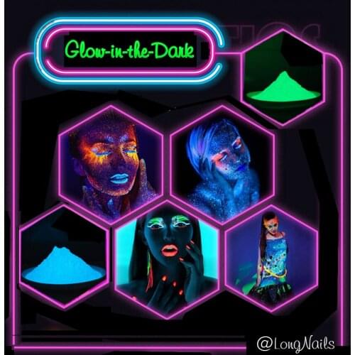 1kg Hot Aqua+Water Style Nano Fine Pigment Glitter GLOW IN THE DARK Neon Powder Flashing For Crafts&Paint Nail Fineglitter 2021