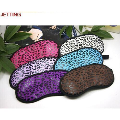1pc Travel Sleeping Leopard Print Eye Mask Cover Shade Blindfold Funny Eyemask Random Color