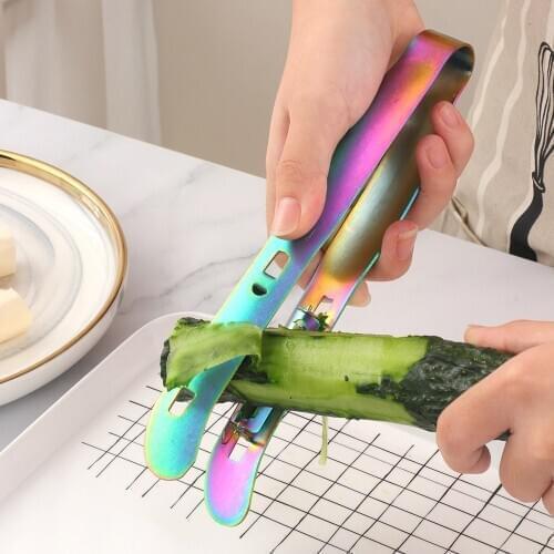 1PC Stainless Steel Double-Sided Paring Knife Cutter Potato Manual Peeler Cucumber Carrot Fruit Slicer for Lettuce Kitchen Tool