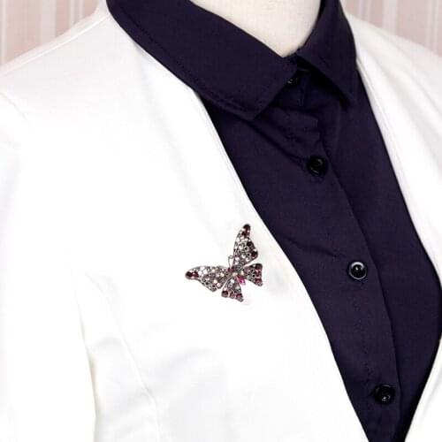 1PC New Hot Crystal Brooch Pins Dragonfly Butterfly Brooches Jewelry Wedding Party Gifts For Women Girls Clothing Decoration