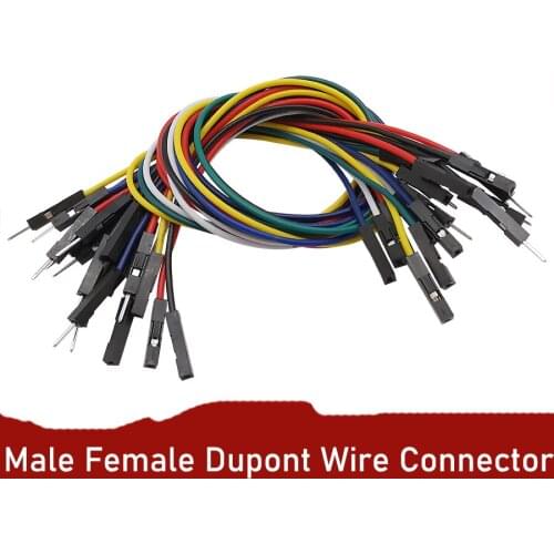 10Pcs DIY Electronic Dupont Cable Jumper Wire Connector Kit 25CM Male Female Breadboard 1P-1 Pin 2.54mm Line Adapter for Arduino