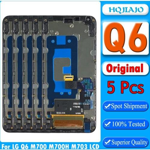 3/5pcs Original LCD For LG Q6 M700 M700A US700 M700H M703 M700Y LCD Display Touch Screen Digitizer Replacement For LG Q6 Lcd