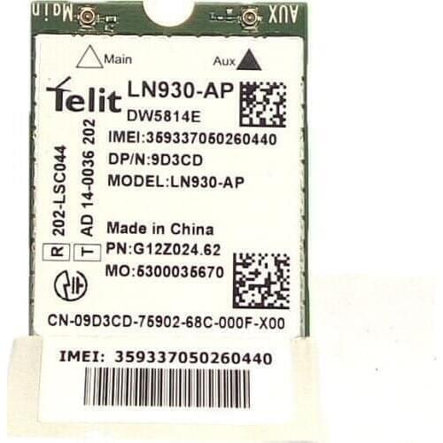 Telit LN930-AP 5PCS 100% Brand original 4G LTE WWAN Card DW5814E XFVM5 for Dell Laptop Latitude 14" 5285 5580 7480
