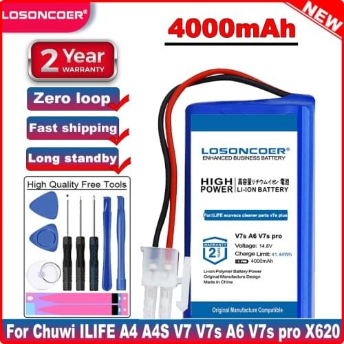 For Chuwi ILIFE A4 A4S V7 V7s A6 V7s pro X620 Robot Vacuum Cleaner 18650 CR130 V780 EHS-Q800 cen550 cen640 646 cen553 Battery
