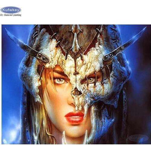 Square/Round stones Diamond Painting custom eigen foto 5D DIY Cross Stitch Diamond Embroidery skull woman mosaic decor home