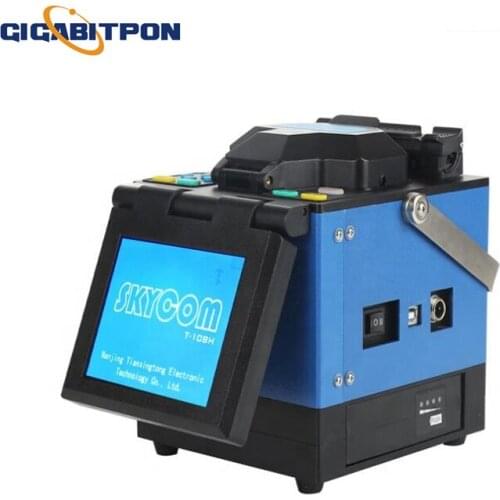 Free shipping T-108H optical fiber fusion splicer FTTH optical fiber fusion splicer with automatic heating furnace English menu