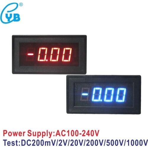 YB5135B DC Voltmeter Power Supply AC100-240V 220V LED Digital Voltage Meter Voltmetre Tester DC20mV 200mV 2V/20V 200V 500V 1000V
