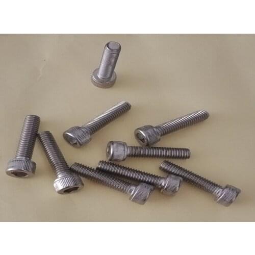 DIN912 Metric Thread 304 Stainless Steel Hex Socket Head Cap Screw Bolts M2*2 3 4 5 6 7 8 10 11 12 13 14 15 16 18 20 22