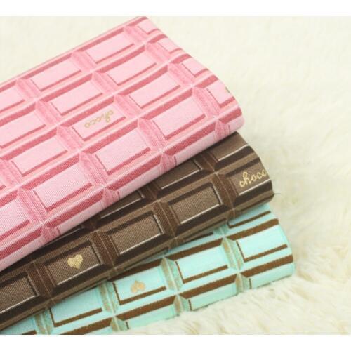 Cotton and linen fabric cotton Geometric lattice bronzing printing fabrics for patchwork Handmade DIY patchwork clothing fabrics