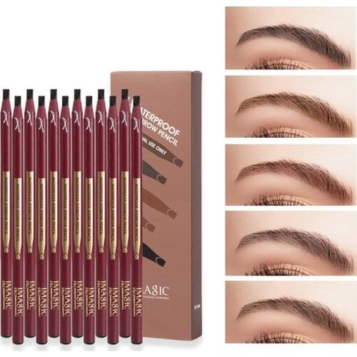 5 Colors Eyebrow Pencil Smooth Waterproof Sweatproof Easy To Color Natural Long-Lasting Eyebrow Cosmetics Wholesale Tool TSLM1