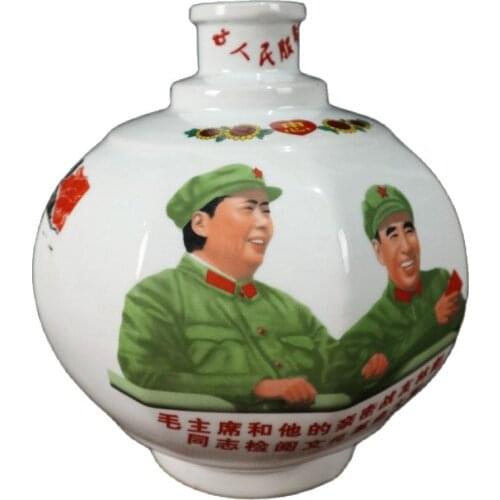 Chinese Old Porcelain Eight Square Pomegranate Vase With Pastel Figure Pattern