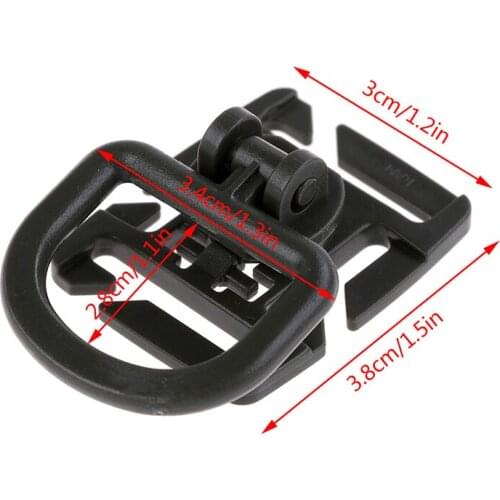 Camp outdoor hike bushcraft mountain climb swivel D ring clip molle webbing clamp tactical backpack attach strap hang