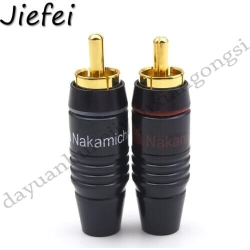 Brass Gold Plated RCA Plug connector soldering New