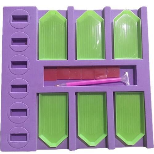 Diamond Painting Tray Organizer Diamond Art Accessories Kit Multi-Boat Holder DIY Gift for Adults