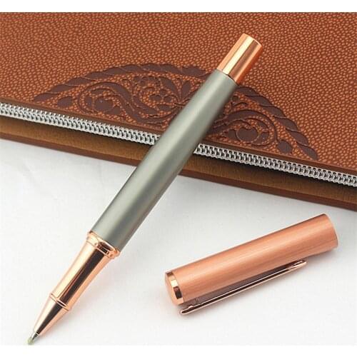 Metal rose gold Roller Ball Pen Business Writing Pens Stationery Office School Suppliers Signature Ballpoint Pen