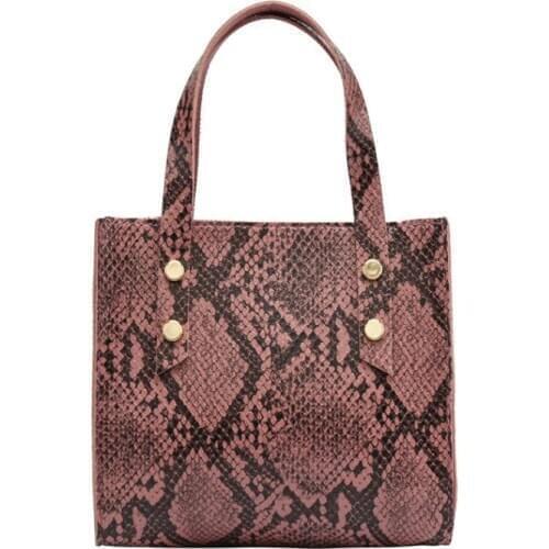 Fashion Retro Snake Pattern Women Mini Shoulder Bag Brand Women Small Handbags Rivet PU Leather Crossbody Bag For Women