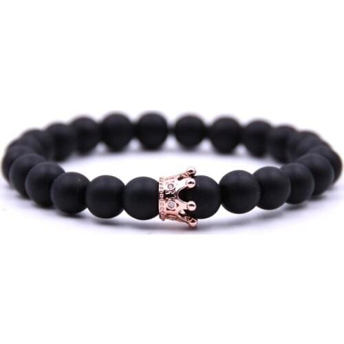 Fashion Personality Crown Bracelet Casual Matting Beads Bracelets