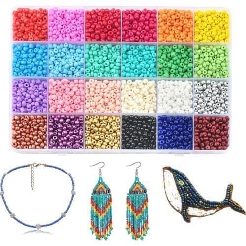 2mm 3mm 4mm Czech Glass Seedbeads Kit Jewelry Beads Set Loose Spacer Beads For Bracelet Necklace Jewelry Making DIY 24 colors