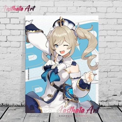 Barbara Genshin Impact Home Decor Canvas Painting Wall Pictures Living Room Decoration Art Posters Prints