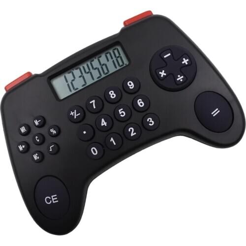 8 Digit Desk Game Handle Shape Calculator Financial Business Accounting Supplies Black Portable Calculator for Office School