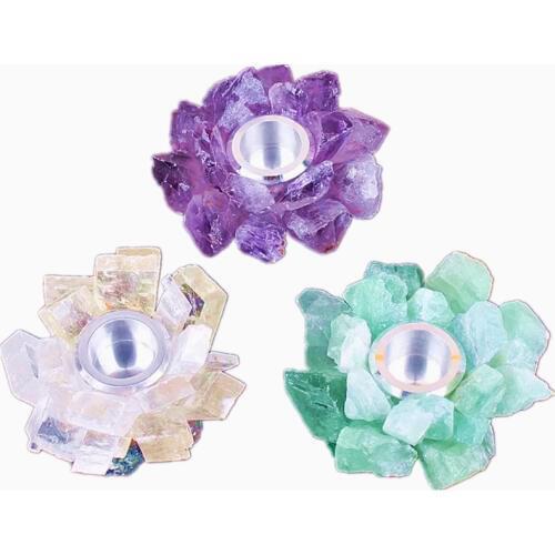 Natural quartz crystal pure handmade candles zuo home decorations holiday gifts