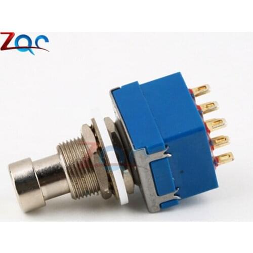 NEW 9-pin 3PDT Guitar Effects Pedal Box Stomp Foot Metal Switch True Bypass 9pin