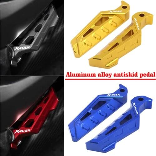 For YAMAHA XMAX X-MAX 125 250 300 400 Motorcycle Accessories Rear Passenger Footrest Foot Rest Pegs Rear Pedals anti-slip pedals