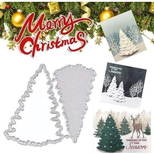 Christmas Tree Metal Cutting Dies DIY Stencil Mould Embossing Card Cutter