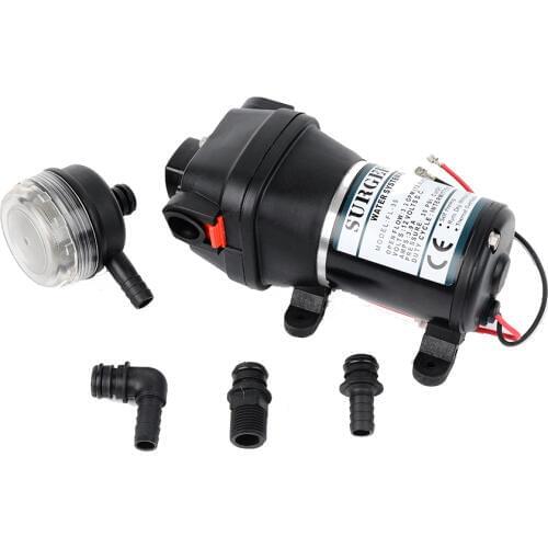 Self-priming Booster Pump Water Pump 24V 12V 120W 20M Lift Car RV Yacht With Filter Device Automatic Start And Stop Fl-34