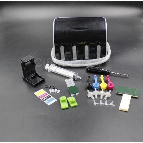 CISSPLAZA Continuous Ink Supply System Universal DIY CISS Replacement for HP 21 22 60 61 56 57 74 75 INK CARTRIDGES KIT