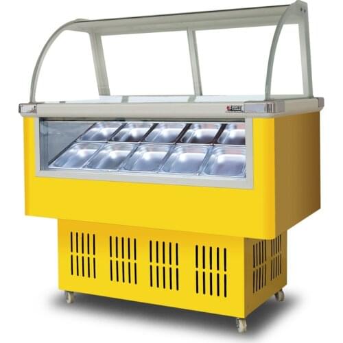 12 plates glass gelato display showcase/ice cream showcase/ice cream freezer 0 AND 12 pans free shipping CFR by sea