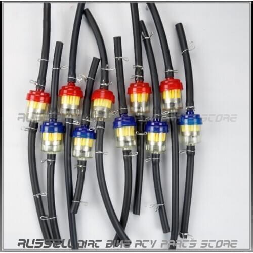 Fuel Filter oil hose tube X10 for Motorcycle Moped Scooter Dirt Bike ATV Go Kart motorbike bicycle Motorized