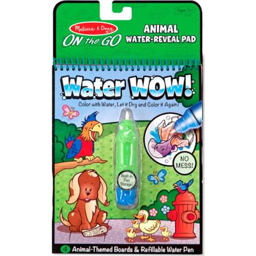 Melissa & Doug Water Wow! Water With Coloring Book-Animals Kids Fun Gift