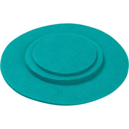 Felt Dishes Protection Pad Pots and Bowls Anti-friction Pad Set Lake Green 24pcs China Dinnerware Plate Storage Protectors 2021