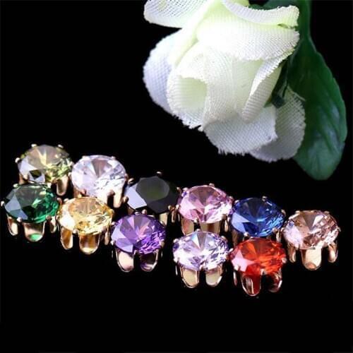 High Quality 20pcs/ Bag Hand-made Hair Decoration Metal Single Zircon Claw Drill Bracelet Diy Accessories